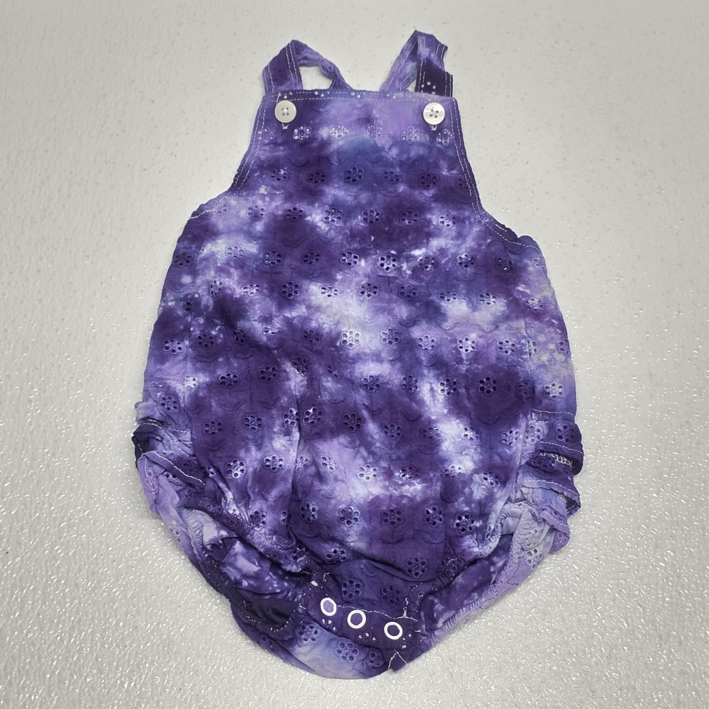 Oshkosh Baby B'Gosh Purple Tie Dye Watercolor Romper Size 18 Months